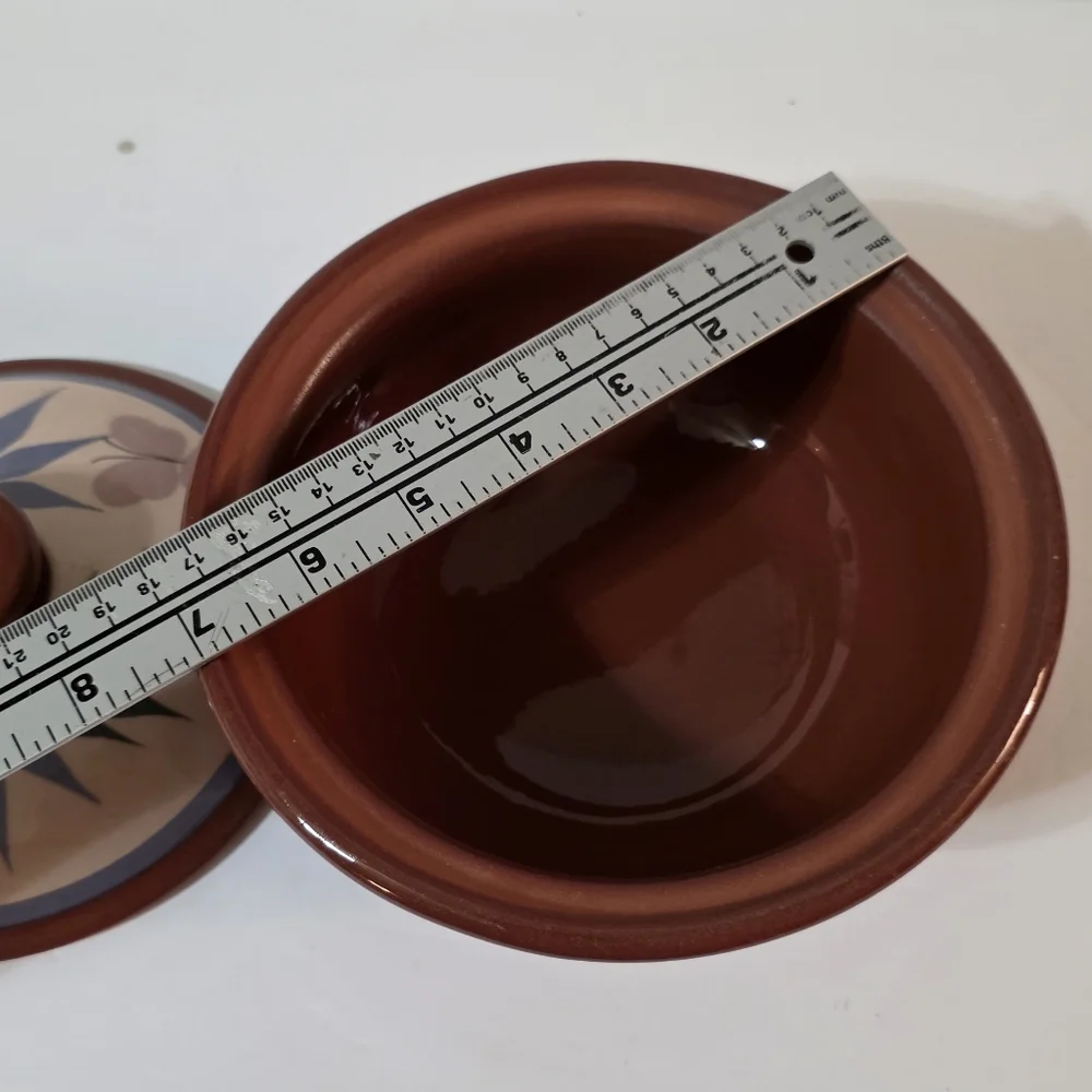 Hand Crafted Redware Pottery Casserole Mexico